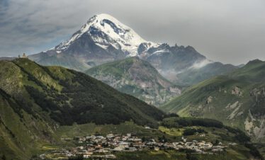 View to Mount Kazbek in Georgia