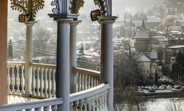 Balcony with a view to sunny Old Tbilisi