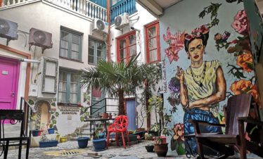 Street Art in a Tbilisi Cafe