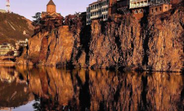 Famous view in Old Tbilisi Georgia