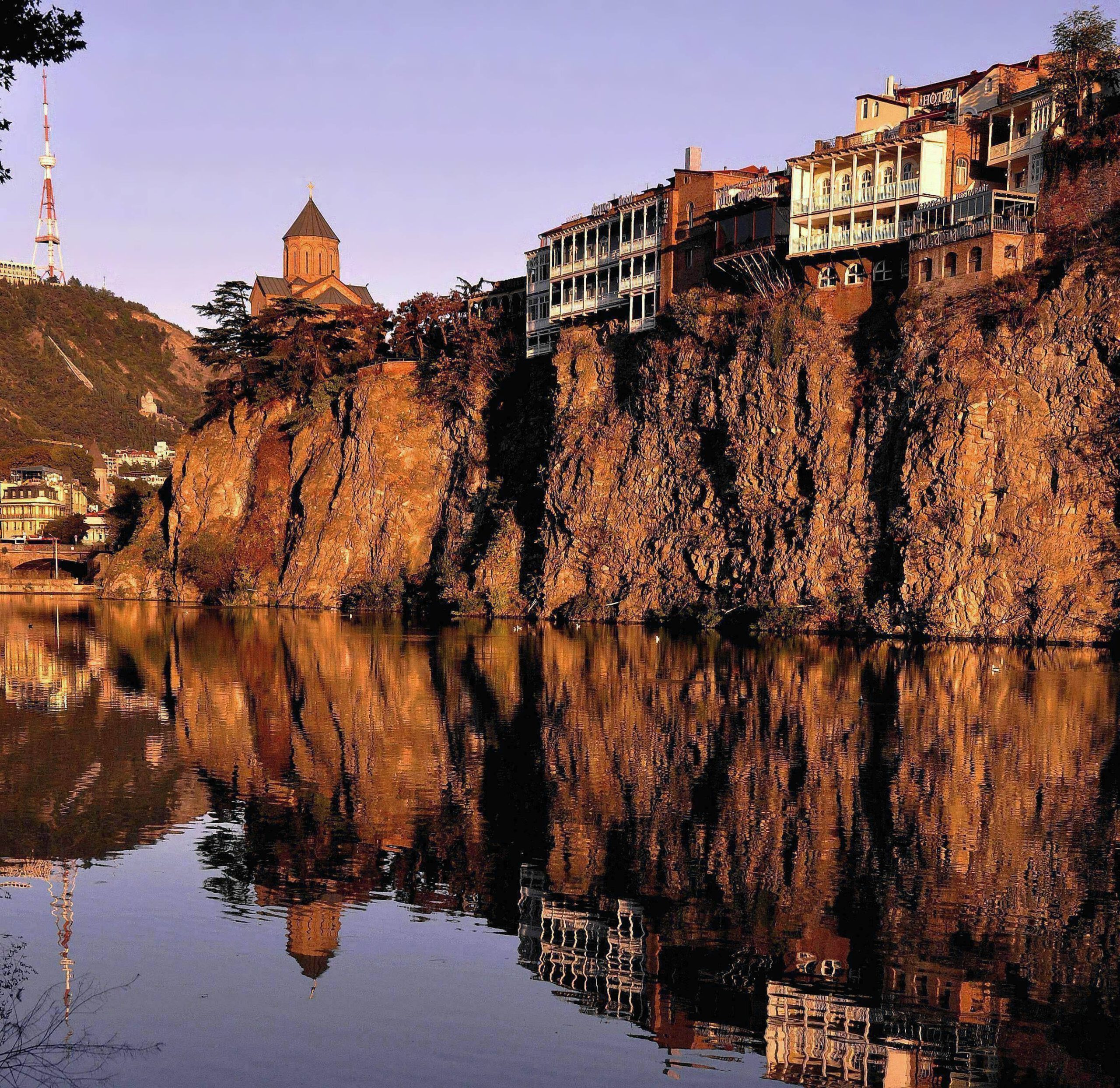 Famous view in Old Tbilisi Georgia