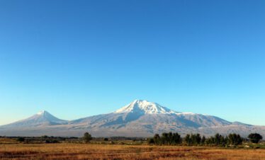 View to Mount Ararat. Self-drive tour trip to Armenia.